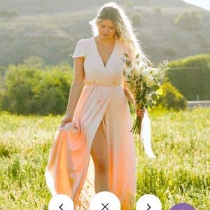 Morning Lavendar Melody Short Sleeve Maxi Wrap Dress